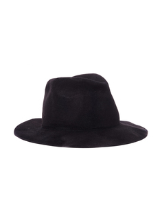 Черная шерстяная шляпа Yohji Yamamoto