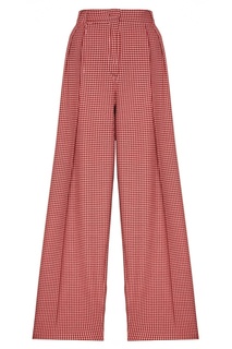 Шерстяные брюки в клетку Fendi