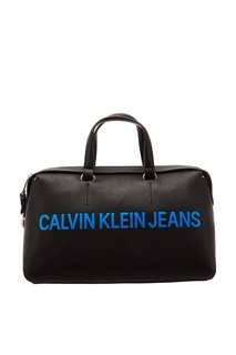 Большая черная сумка с логотипом Calvin Klein