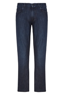 Синие джинсы из хлопка Canali