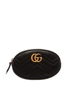 Кожаная сумка на пояс GG Marmont Gucci