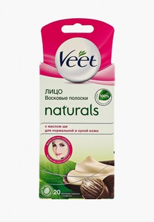Воск для депиляции Veet Naturals для чувствительных участков тела лицо, 20 шт