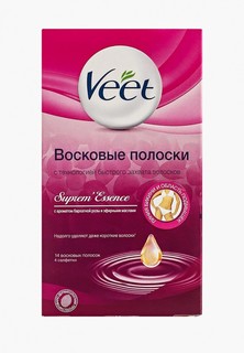 Воск для депиляции Veet для чувствительных участков тела, бикини, подмышек с ароматом бархатной розы и эфирными маслами, 14 шт.