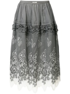 юбка с цветочной вышивкой Comme Des Garçons Vintage