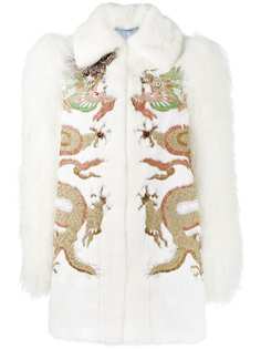 норковая шуба с вышивкой Gucci