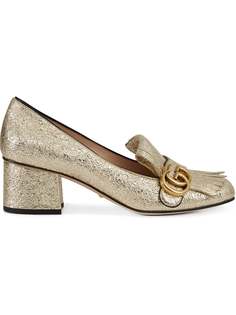туфли-лодочки с металлическим отблеском Gucci