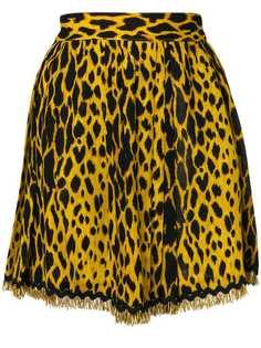 юбка мини с леопардовым узором Versace Vintage