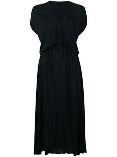 платье со сборками и короткими рукавами Versace Vintage