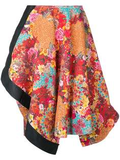 асимметричная юбка с цветочным принтом Comme Des Garçons Vintage