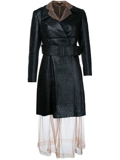 пальто с прозрачным слоем Comme Des Garçons Vintage