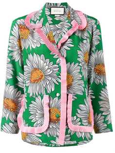 пижамная рубашка с принтом ромашек Gucci