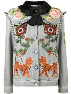 джинсовая куртка 'King Charles Spaniel' Gucci