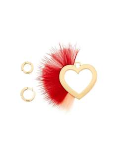 подвеска в виде сердца с перьями Fendi