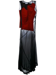 длинное платье с бархатной панелью Comme Des Garçons Vintage