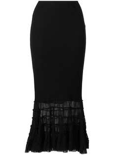 юбка с гофрированной сетчатой вставкой Jean Paul Gaultier Vintage