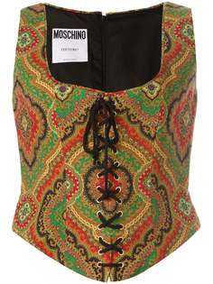 бюстье с принтом пейсли Moschino Vintage