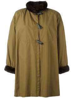 пальто с меховой оторочкой Yves Saint Laurent Vintage