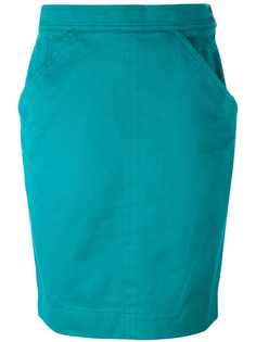 приталенная юбка средней длины Yves Saint Laurent Vintage