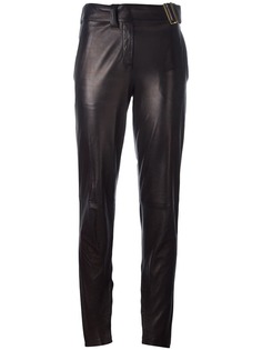 кожаные брюки Yves Saint Laurent Vintage