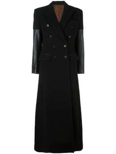 длинное пальто с контрастными рукавами Jean Paul Gaultier Vintage