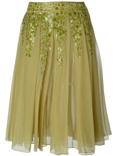 декорированная плиссированная юбка Romeo Gigli Vintage