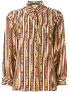 рубашка с бамбуковым принтом Hermès Vintage