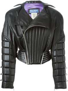 кожаная стеганая куртка-бомбер Thierry Mugler Vintage