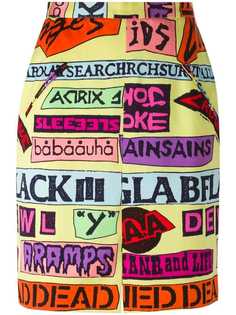 юбка с принтом 'Scrambled rock' Stephen Sprouse Vintage