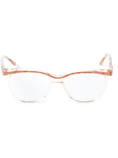 очки с контрастной красной полоской Yves Saint Laurent Vintage