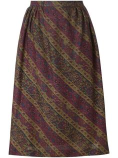 плиссированная юбка в принт Jean Louis Scherrer Vintage