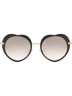 солнцезащитные очки 'Noir' в оправе в форме сердца Miu Miu Eyewear