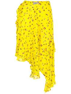 асимметричная юбка с цветочным принтом Preen By Thornton Bregazzi