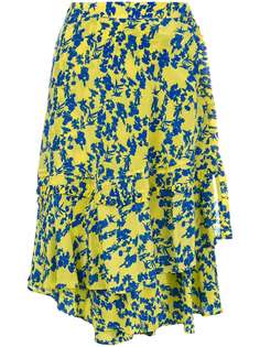 асимметричная юбка с цветочным принтом Preen Line