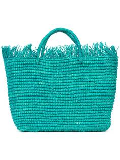 плетеная сумка-тоут с бахромой по верху Sensi Studio