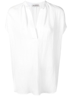 блузка с V-образным вырезом и короткими рукавами Blanca