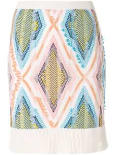 юбка с узором в ромб и ребристой фактурой Barrie