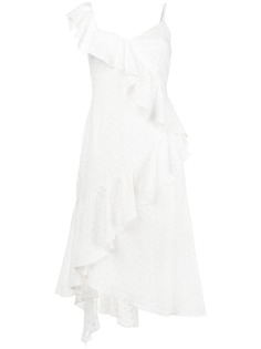 асимметричное платье с вышивкой ришелье Teija