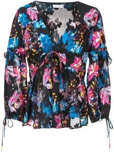 блузка с цветочным рисунком Tanya Taylor