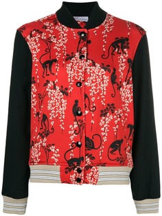 куртка-бомбер с рисунком в виде обезьян Red Valentino