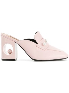 мюли на каблуке с отверстием и круглой деталью Coliac