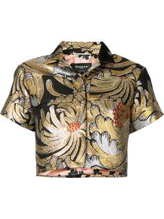 укороченный пиджак металлик Rochas