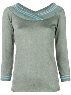 металлизированный джемпер с V-образным вырезом Charlott