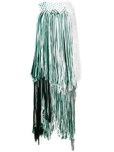 объемное платье со сплошной отделкой бахромой Calvin Klein 205W39nyc