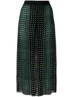 юбка с кружевной отделкой и декором из стразов Marco De Vincenzo