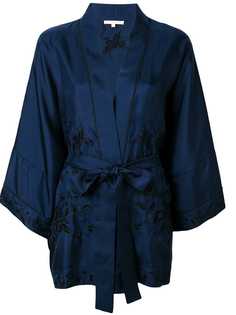 кимоно с окантовкой и вышитыми цветами Gold Hawk