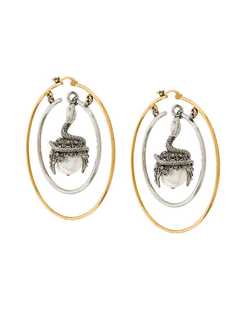 круглые серьги с подвесками Alexander McQueen