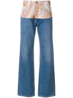 прямые джинсы с контрастными панелями Maison Margiela