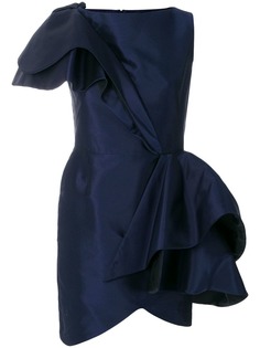 платье асимметричного кроя с оборками Lanvin