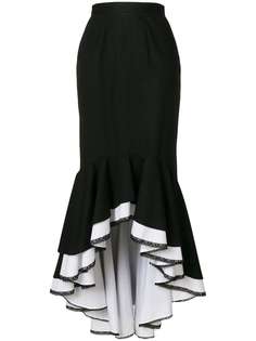 юбка с удлиненным подолом и многоуровневым дизайном Milla Milla