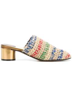 мюли в полоску Salvatore Ferragamo